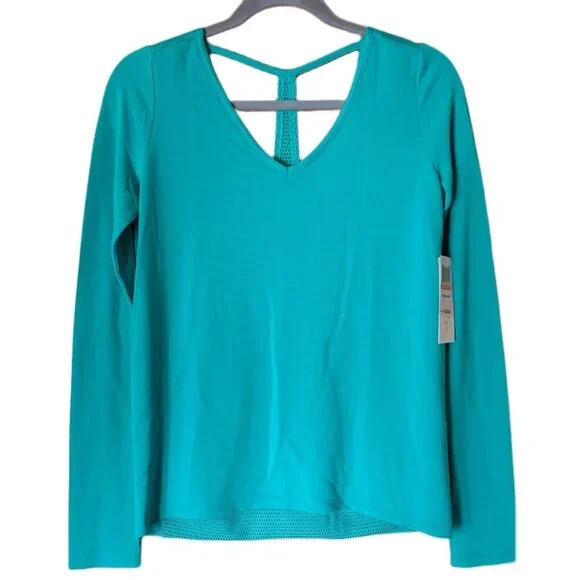 Jessica Simpson Drm Catcher Perfomance Activewear Teal Top Size S - Picture 1 of 2